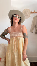 Load image into Gallery viewer, Antique linen crochet dress
