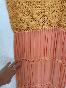 Vintage peachy gauze dress