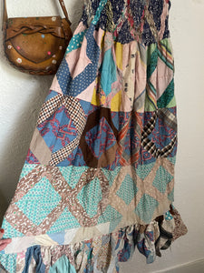 Signature Collection- Tie strap quilt dress