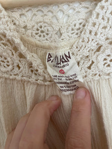 Vintage gauze crochet top