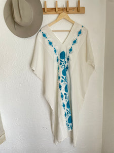 Vintage embroidered cotton kaftan