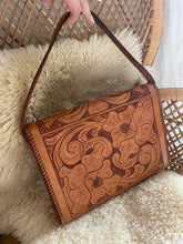 Load image into Gallery viewer, Vintage tooled leather bag
