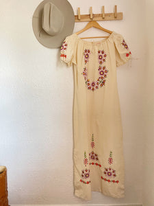 Vintage 70s Mexican cotton dress