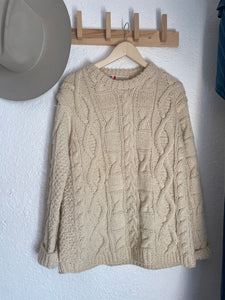 Vintage beige fisherman sweater