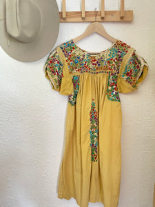 Vintage embroidered mini dress
