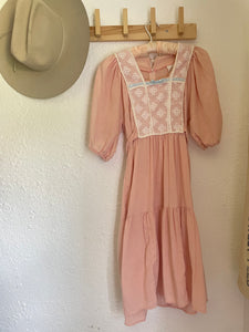 Vintage peach gauze dress