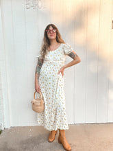 Load image into Gallery viewer, Vintage white and yellow maxi dress
