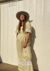 Vintage yellow prairie dress