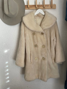 Vintage white teddy coat