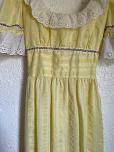 Vintage yellow prairie dress