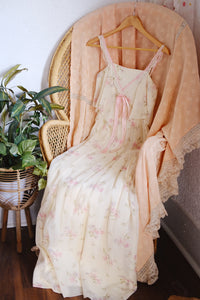 Vintage beige floral dress