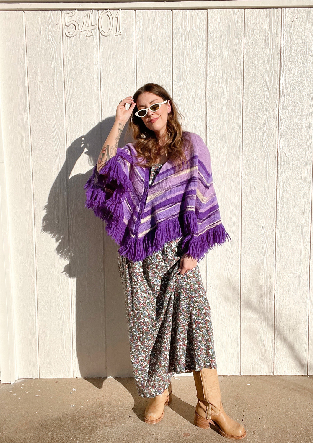 Vintage hand made poncho