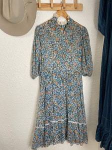 Vintage blue  floral dress