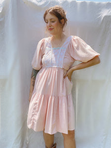 Vintage peach gauze dress