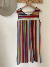Load image into Gallery viewer, Vintage rainbow stripe mini dress
