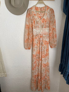 Vintage floral maxi dress