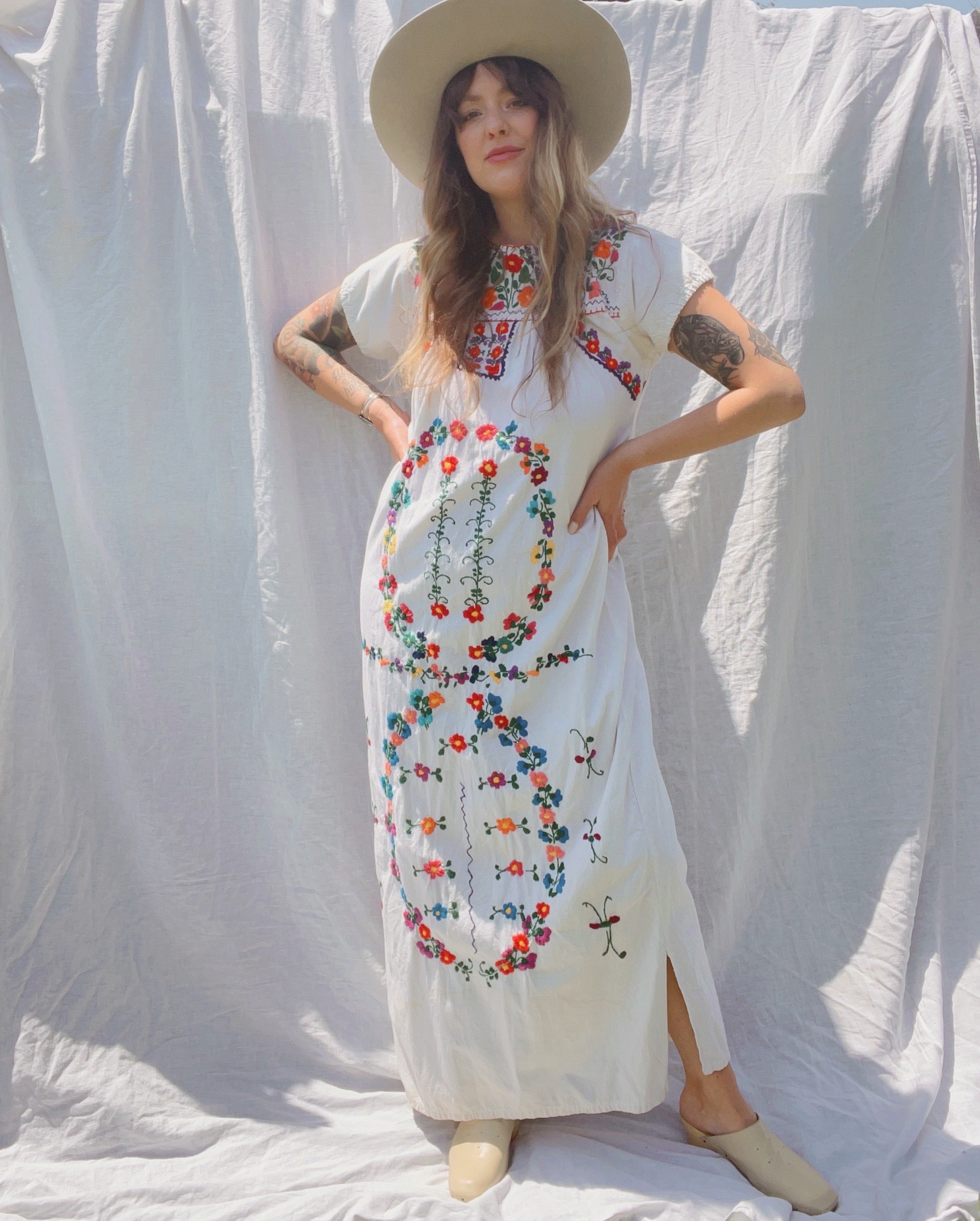 Vintage hotsell embroidered dress