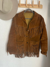 Load image into Gallery viewer, Vintage suede fringe jacket
