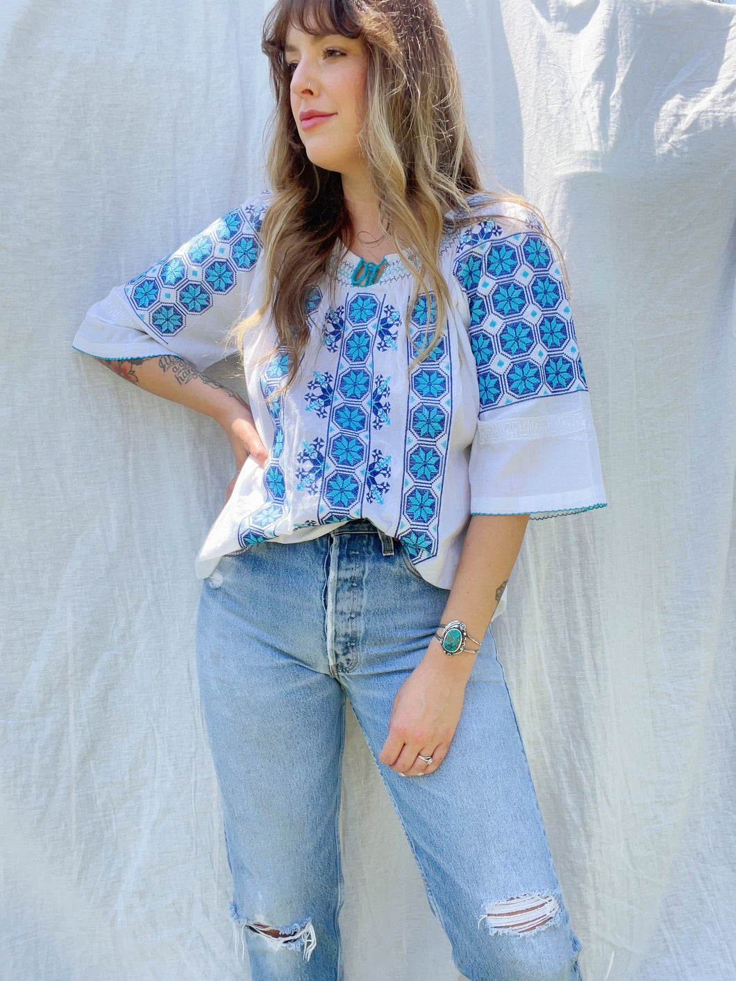 Vintage embroidered top