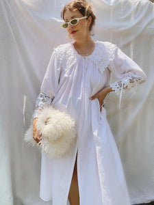 Vintage crochet collar dress