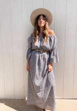 Load image into Gallery viewer, Vintage gingham maxi dress
