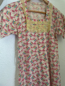 Vintage 30s/40s ribbon floral dress
