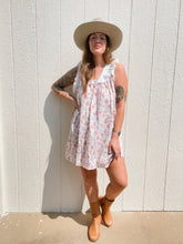 Load image into Gallery viewer, Vintage pink floral mini dress
