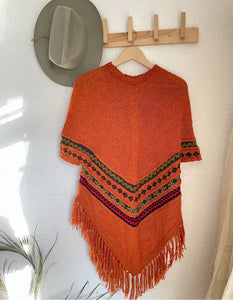 Vintage 70s hand knit sweater poncho