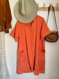 Vintage peach robe dress