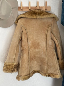 Vintage suede lamb coat