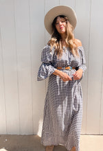 Load image into Gallery viewer, Vintage gingham maxi dress
