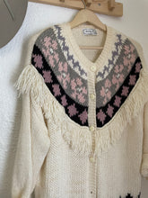 Load image into Gallery viewer, Vintage fringe knit cardigan
