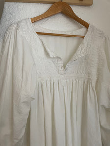 Vintage embroidered cotton mini dress